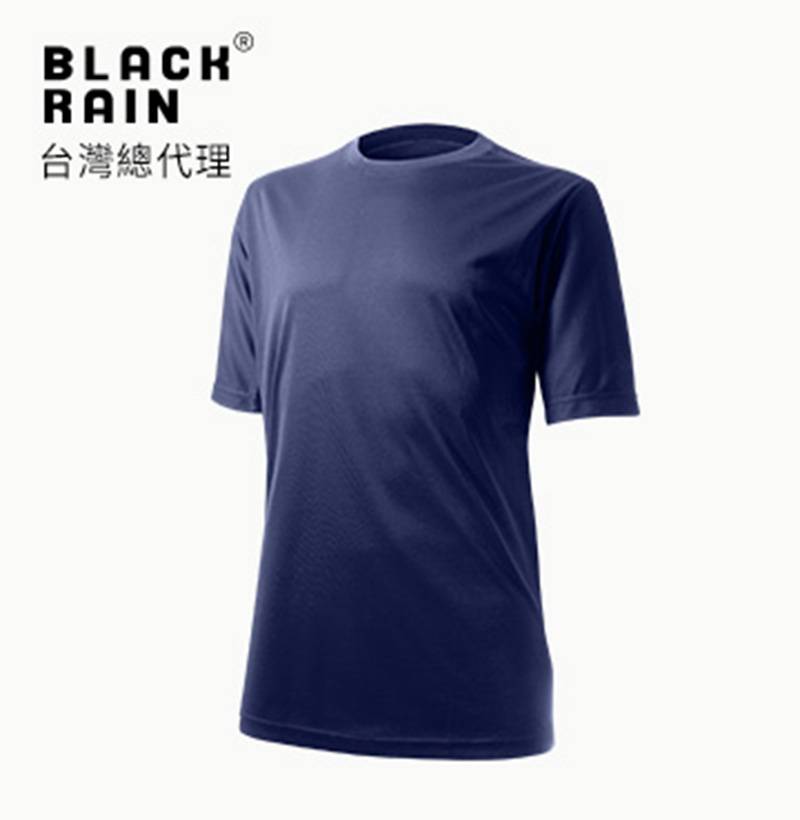 圓領排汗短袖上衣 BR-6ADF3 (5000 深藍) 【荷蘭Black Rain】